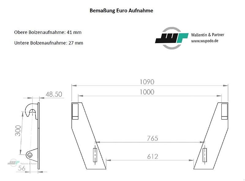 Ballengabel del tipo Wallentin & Partner Alö Unigrip Ballenzange Ballengabel Rundballenzange 0,90 - 1,30m Euroaufnahme, Neumaschine en Wesenberg (Imagen 4)